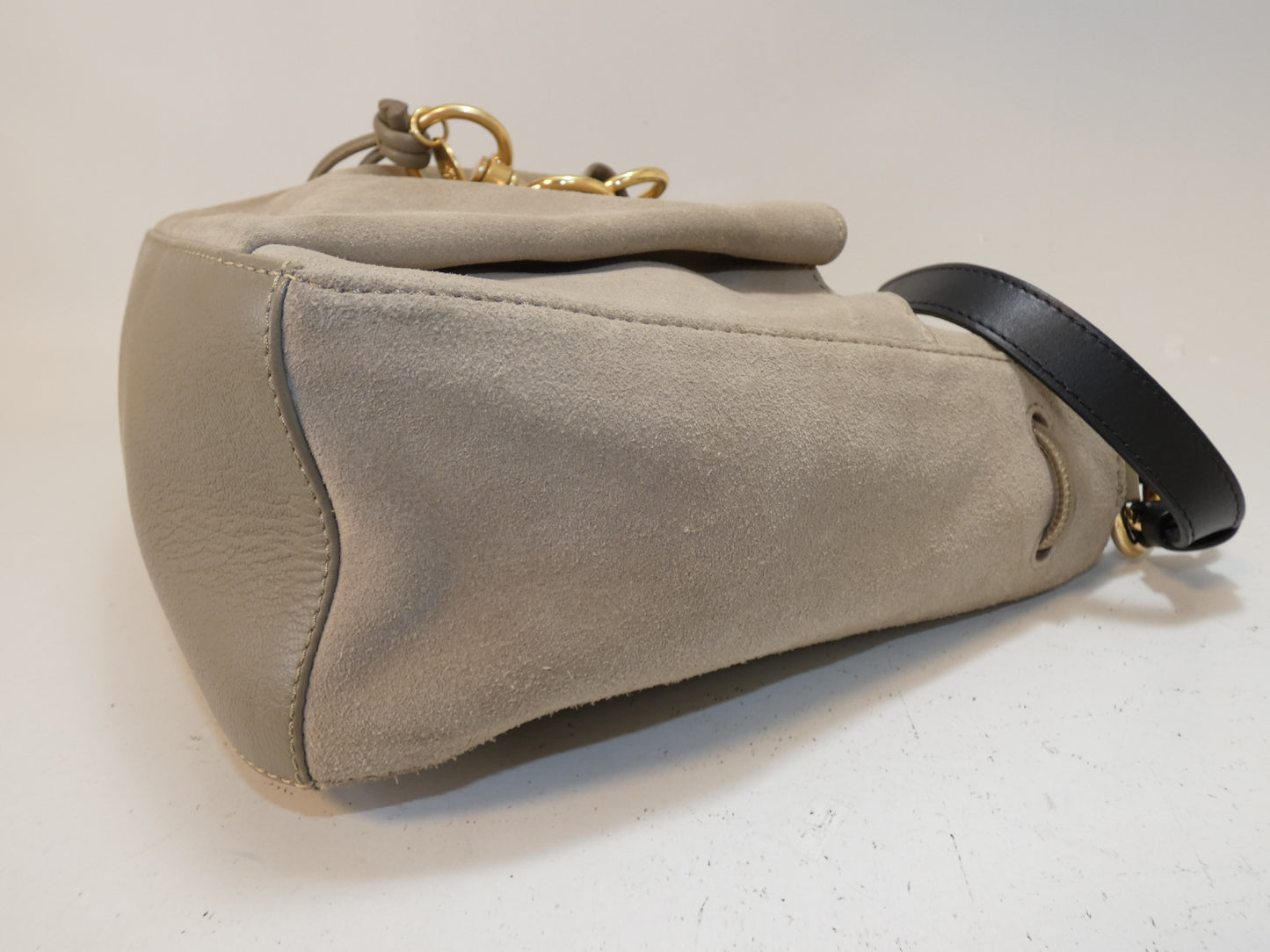 SEE BY CHLOE Suede and Leather Two-Tone Shoulder Bag
