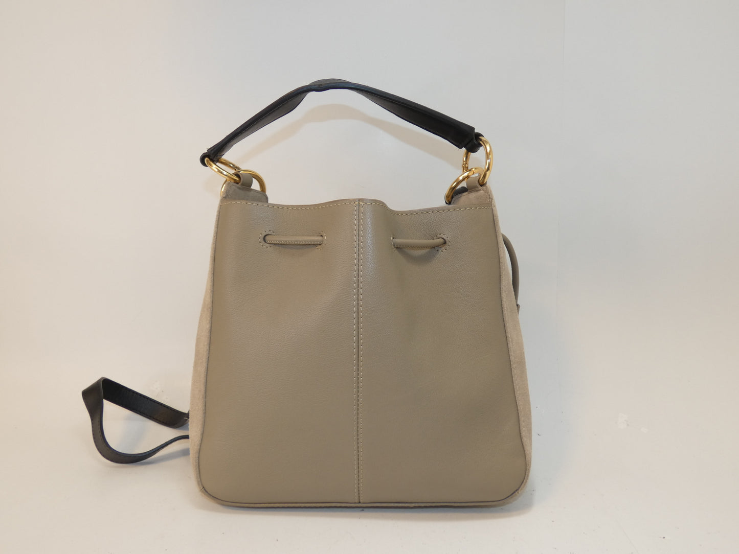 SEE BY CHLOE Suede and Leather Two-Tone Shoulder Bag