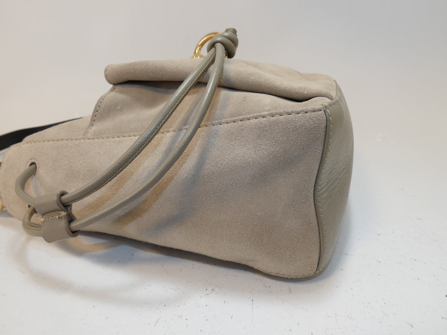SEE BY CHLOE Suede and Leather Two-Tone Shoulder Bag