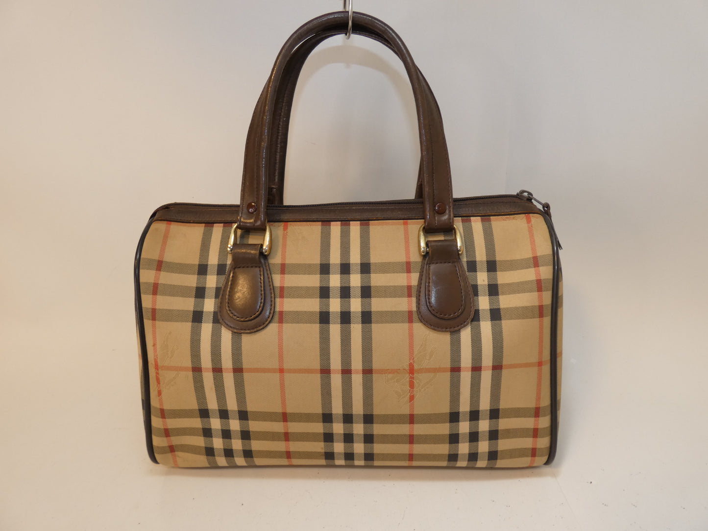BURBERRY Nova Check Hand Boston Bag