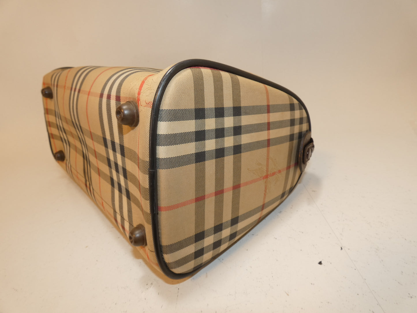 BURBERRY Nova Check Hand Boston Bag