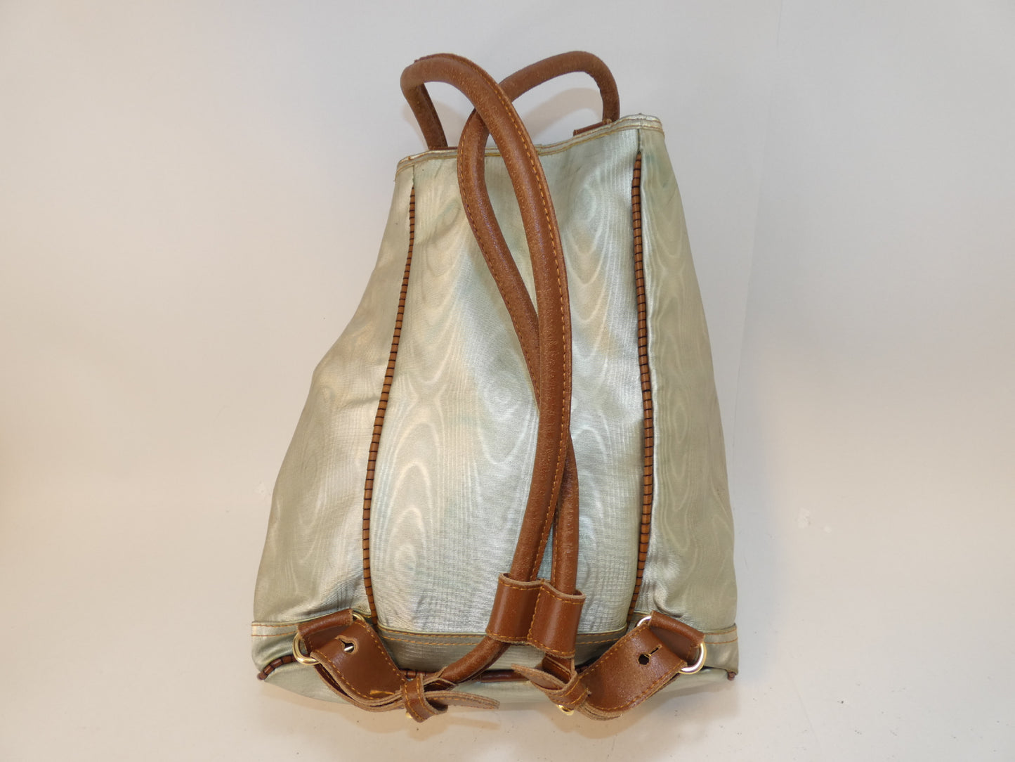 LOEWE Anagram Nylon and Leather Drawstring Backpack