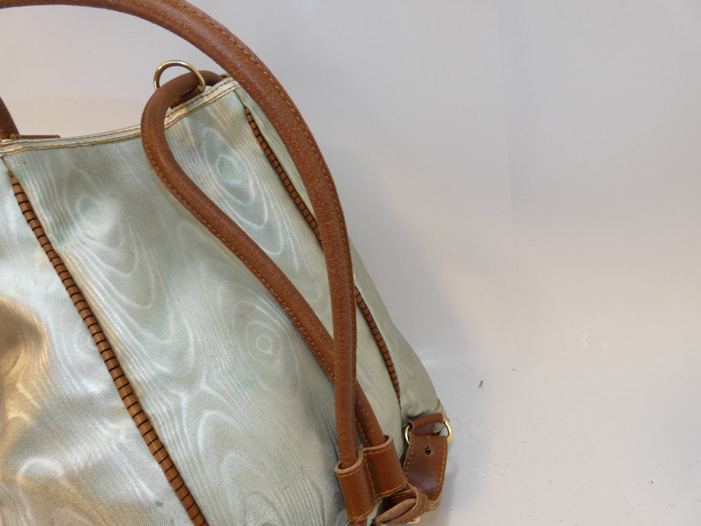 LOEWE Anagram Nylon and Leather Drawstring Backpack