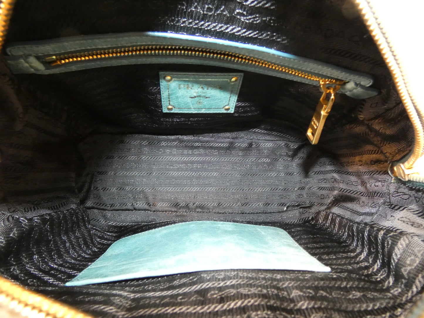 PRADA 2-way Leather Boston Hand Shoulder Bag