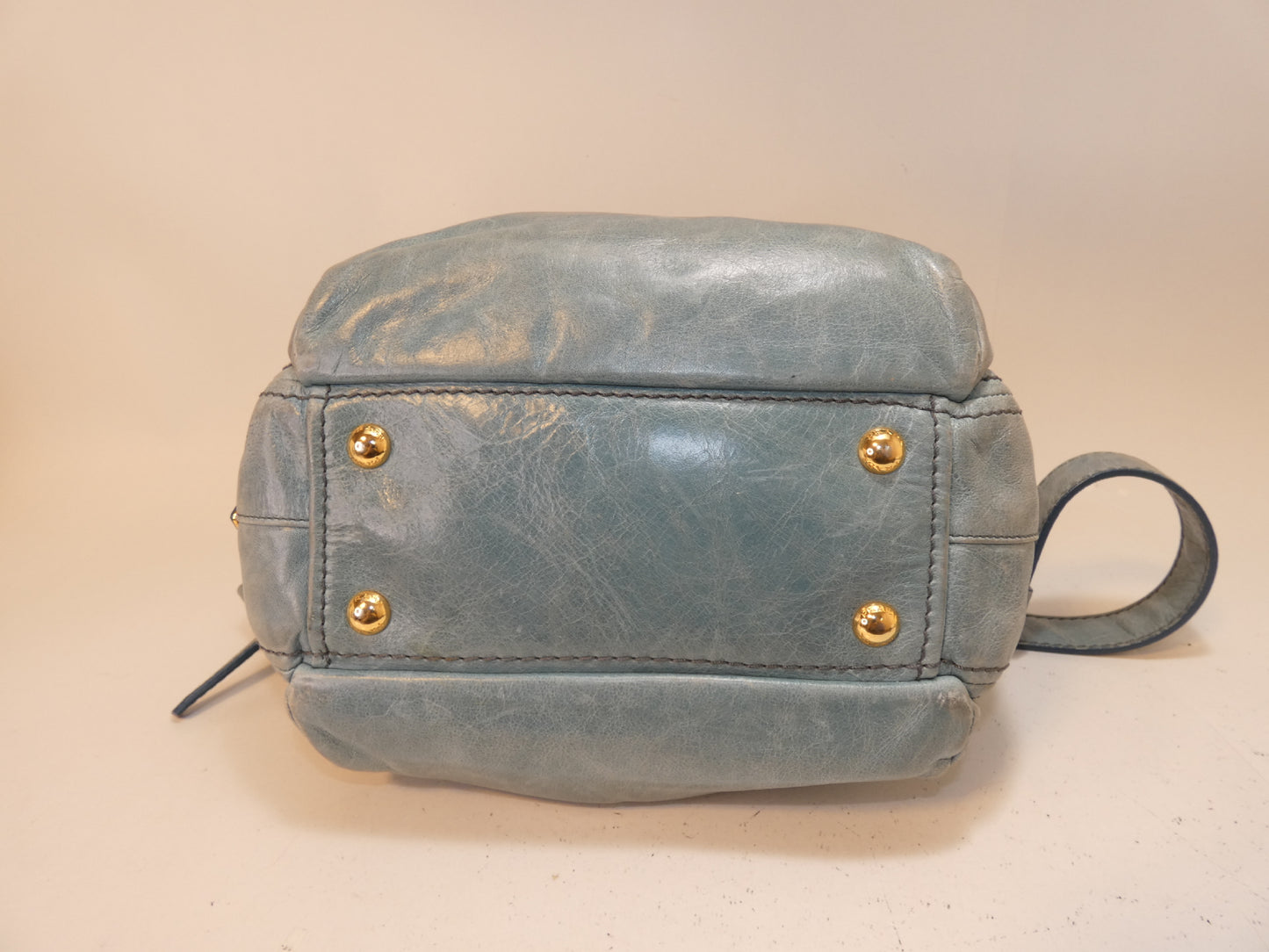 PRADA 2-way Leather Boston Hand Shoulder Bag