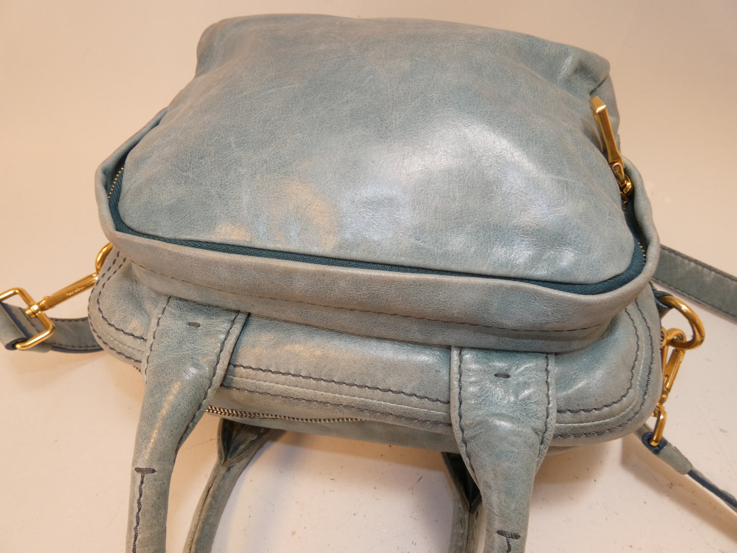 PRADA 2-way Leather Boston Hand Shoulder Bag