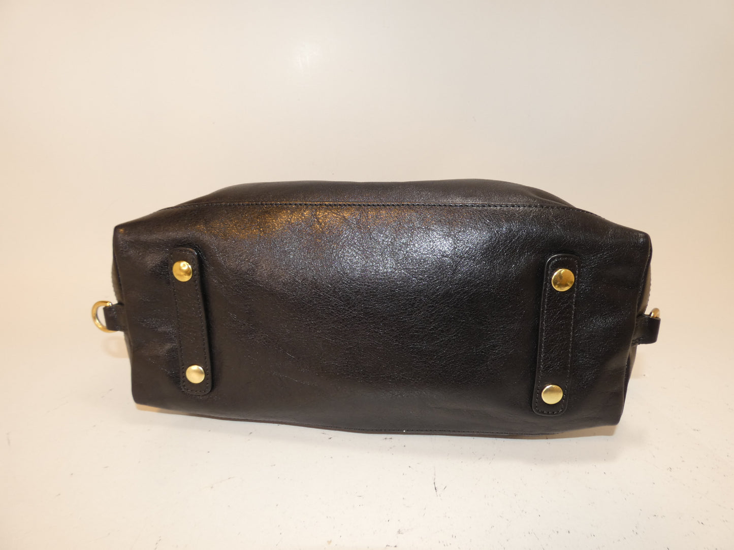 COACH 2-way black leather hand/shoulder bag