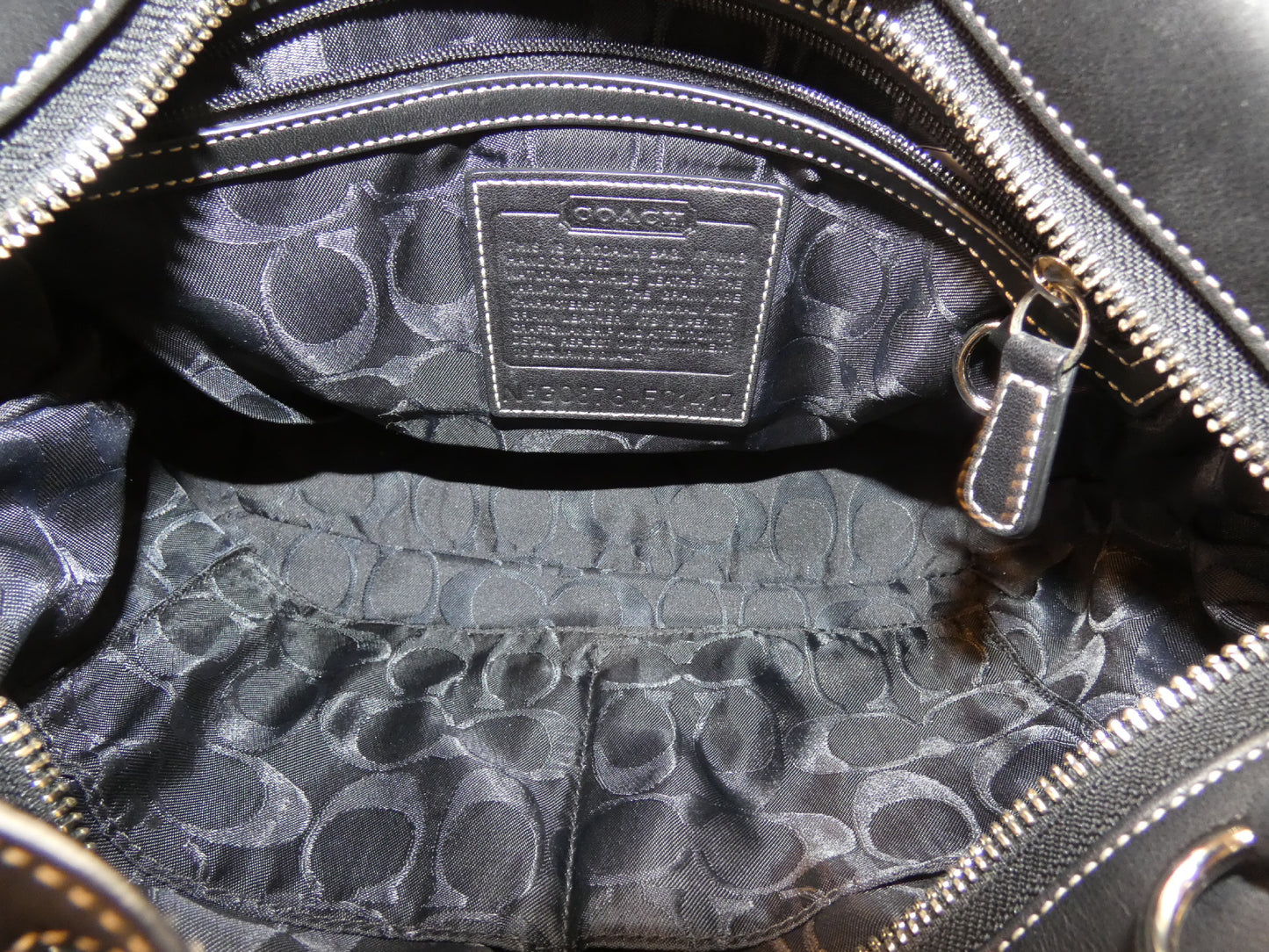 COACH Leather Black Belt One-Shoulder Handbag