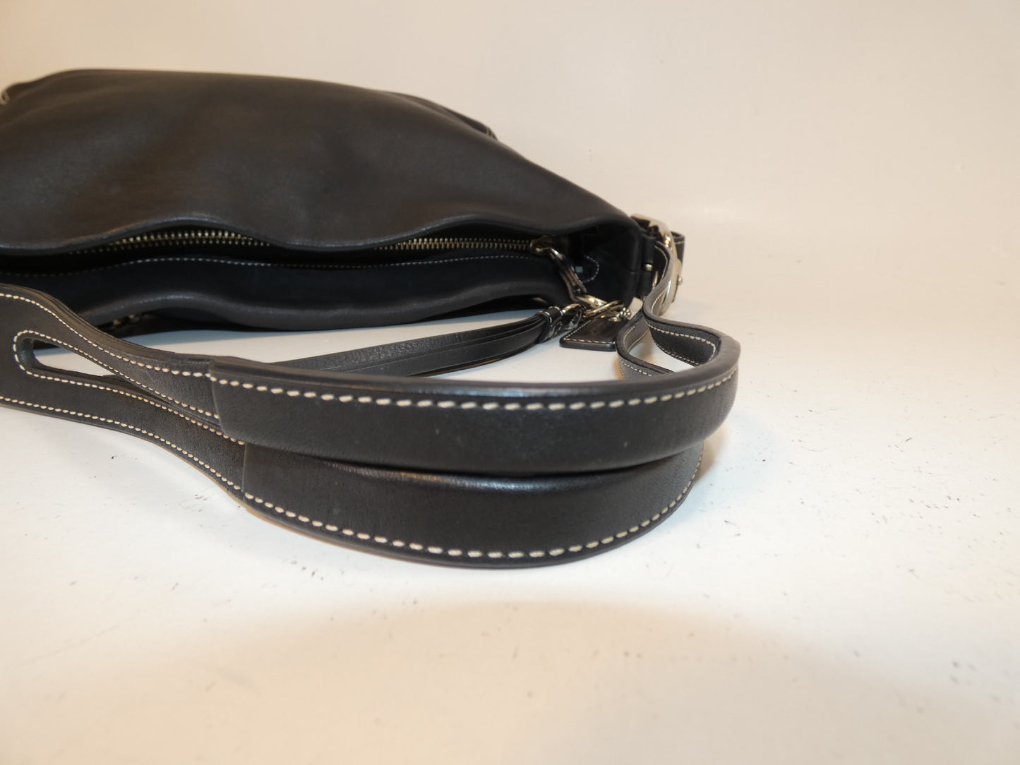 COACH Leather Black Belt One-Shoulder Handbag