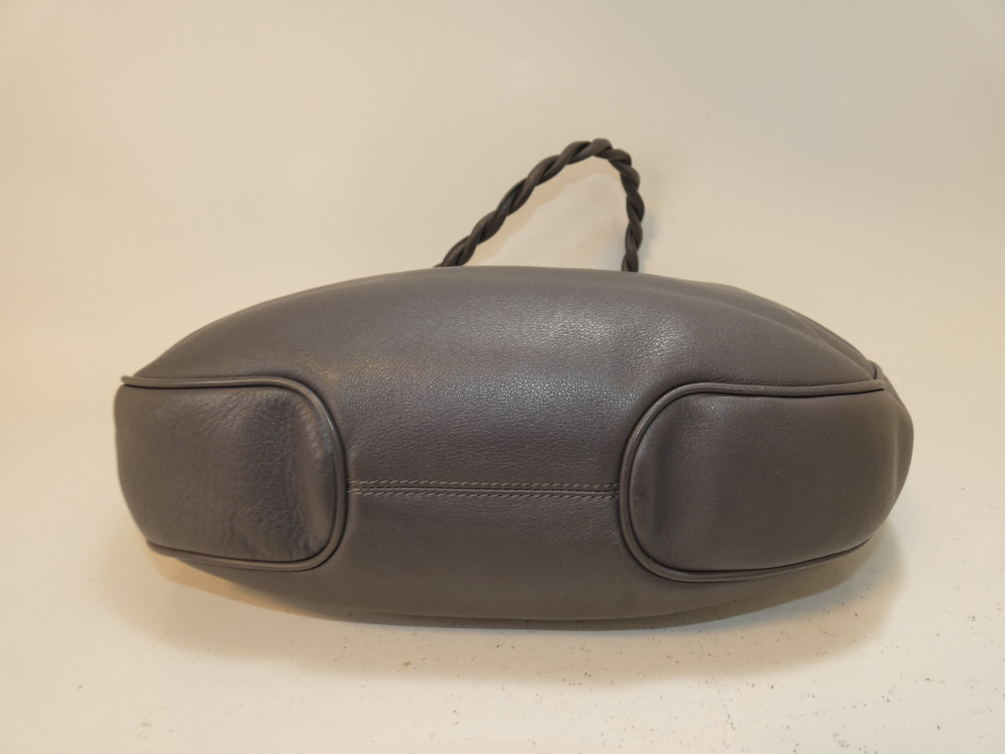 MORABITO Morabito Leather Gray One-Shoulder/One-Hand Shoulder Bag
