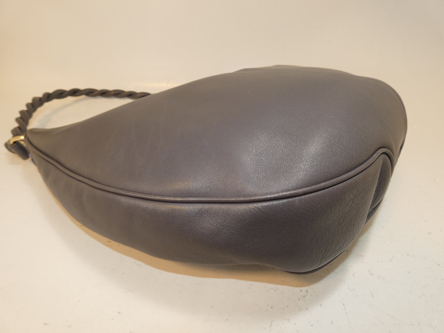 MORABITO Morabito Leather Gray One-Shoulder/One-Hand Shoulder Bag