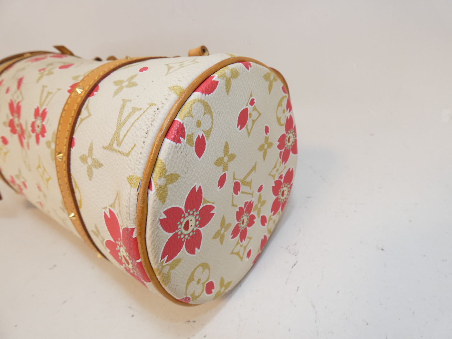 LOUIS VUITTON Papillon Takashi Murakami Cherry Blossom Ribbon Handbag