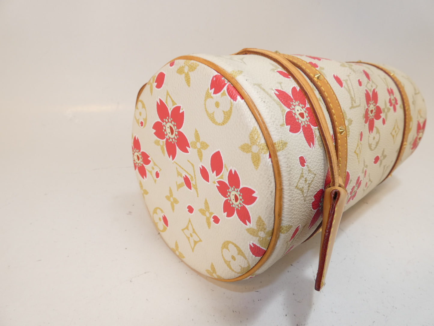 LOUIS VUITTON Papillon Takashi Murakami Cherry Blossom Ribbon Handbag