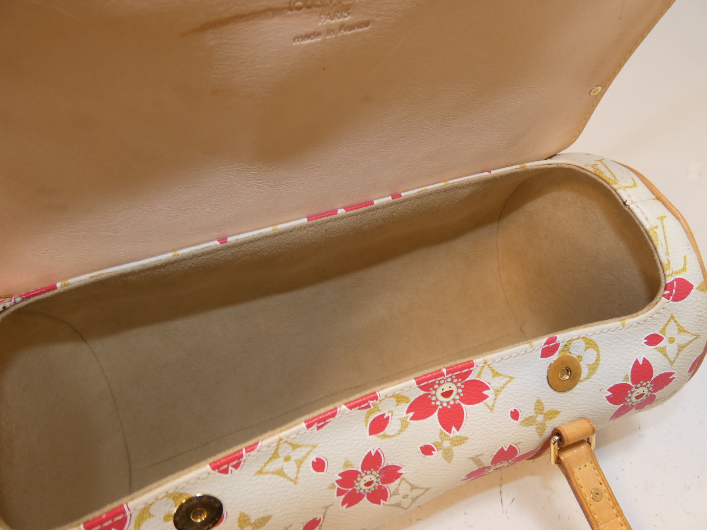 LOUIS VUITTON Papillon Takashi Murakami Cherry Blossom Ribbon Handbag