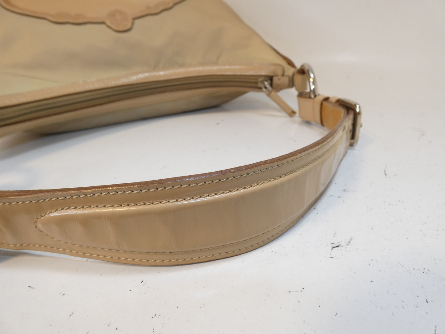 PRADA Logo Jacquard Nylon Patent One-Hand One-Shoulder Shoulder Bag