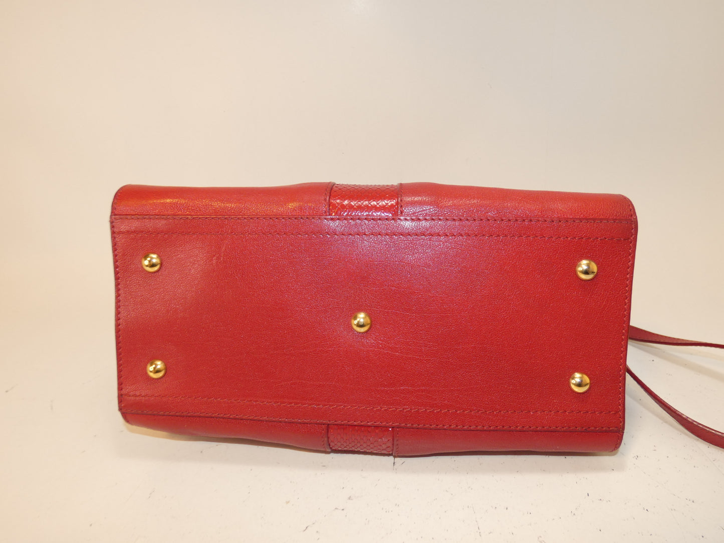 Yves Saint Laurent 2-way Cabas Chic calfskin python print hand/shoulder bag