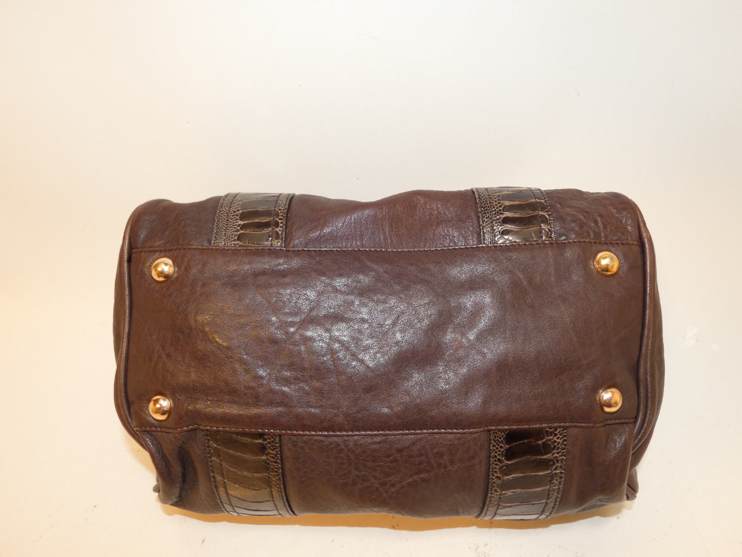 BALENCIAGA Leather 170936 Embossed Hand Boston Bag