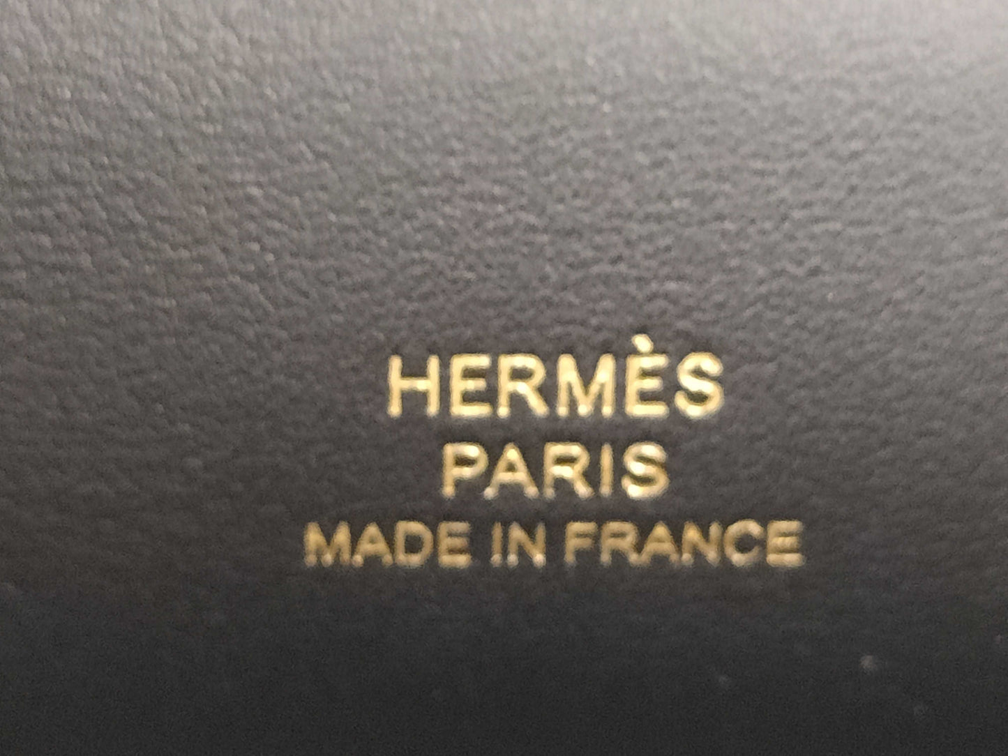HERMES Pochette Kelly Swift Leather Black G Hardware W Stamp Handbag