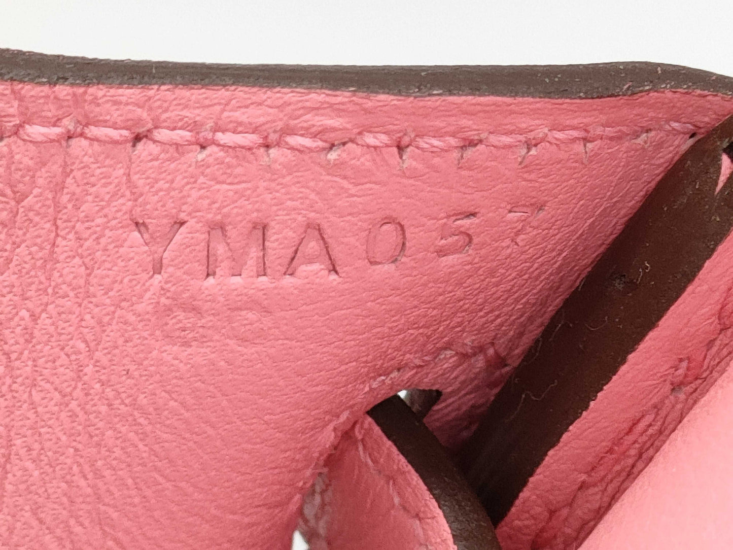 HERMES Birkin 25 in Swift leather with Rose Azalee finish and sterling silver hardware, featuring a "Y" stamp.