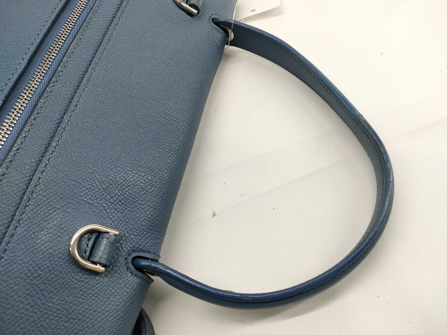 CELINE Mini Belt Bag, Leather, Blue, 2-Way Handbag