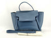 CELINE Mini Belt Bag, Leather, Blue, 2-Way Handbag