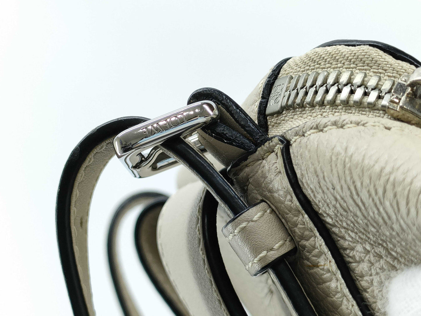 LOEWE Goya Leather Backpack Greige