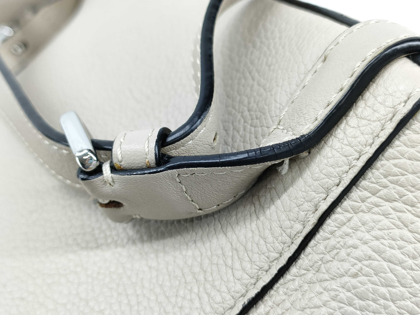 LOEWE Goya Leather Backpack Greige