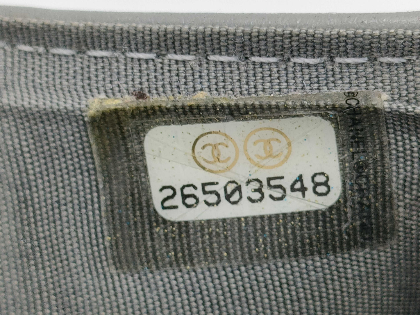 CHANEL Boy Chanel Compact Wallet, Caviar Skin, Gray, Gold Hardware, A84433, 26th Series