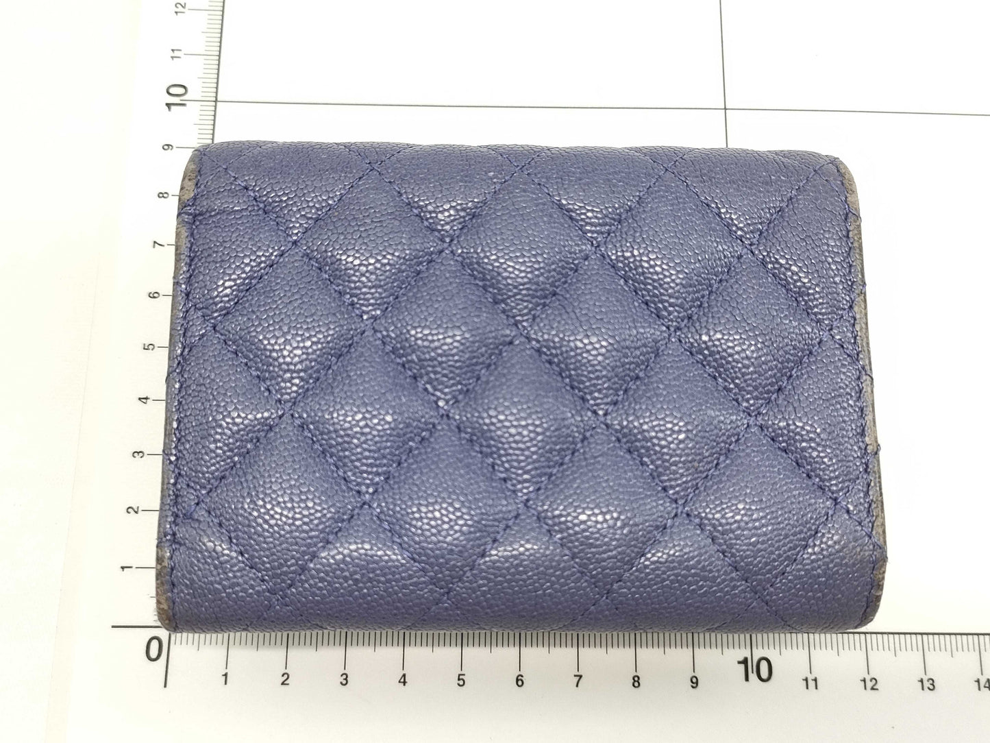 CHANEL Boy Chanel Compact Wallet, Caviar Leather, Purple, Gold Hardware, A84433, 30 Series