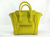 CELINE Luggage Nano Leather Handbag Yellow-Green