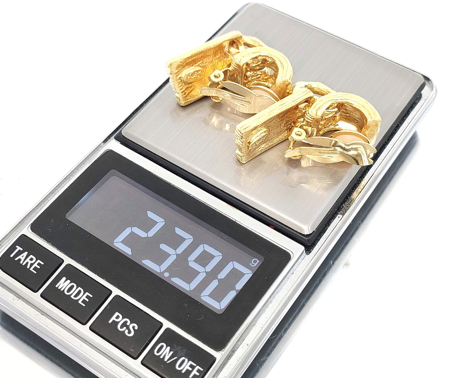 Yves Saint Laurent Yves Saint Laurent Gold-Colored Swing Plate Earrings 23.9g