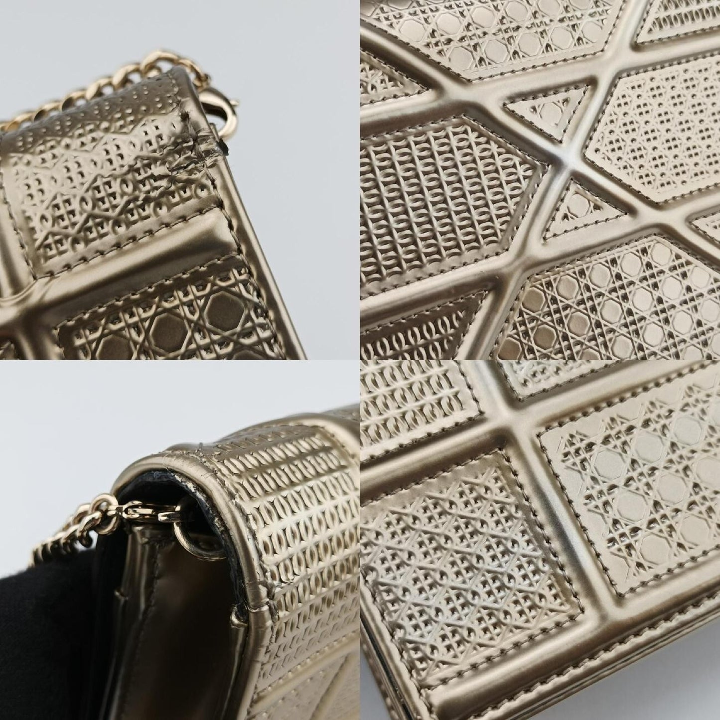 Dior Diorama Gold Leather 19-BO-0168 Shoulder Bag