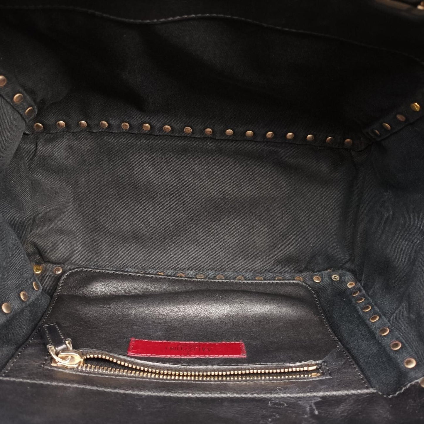 VALENTINO Rockstud Black Leather Shoulder Bag