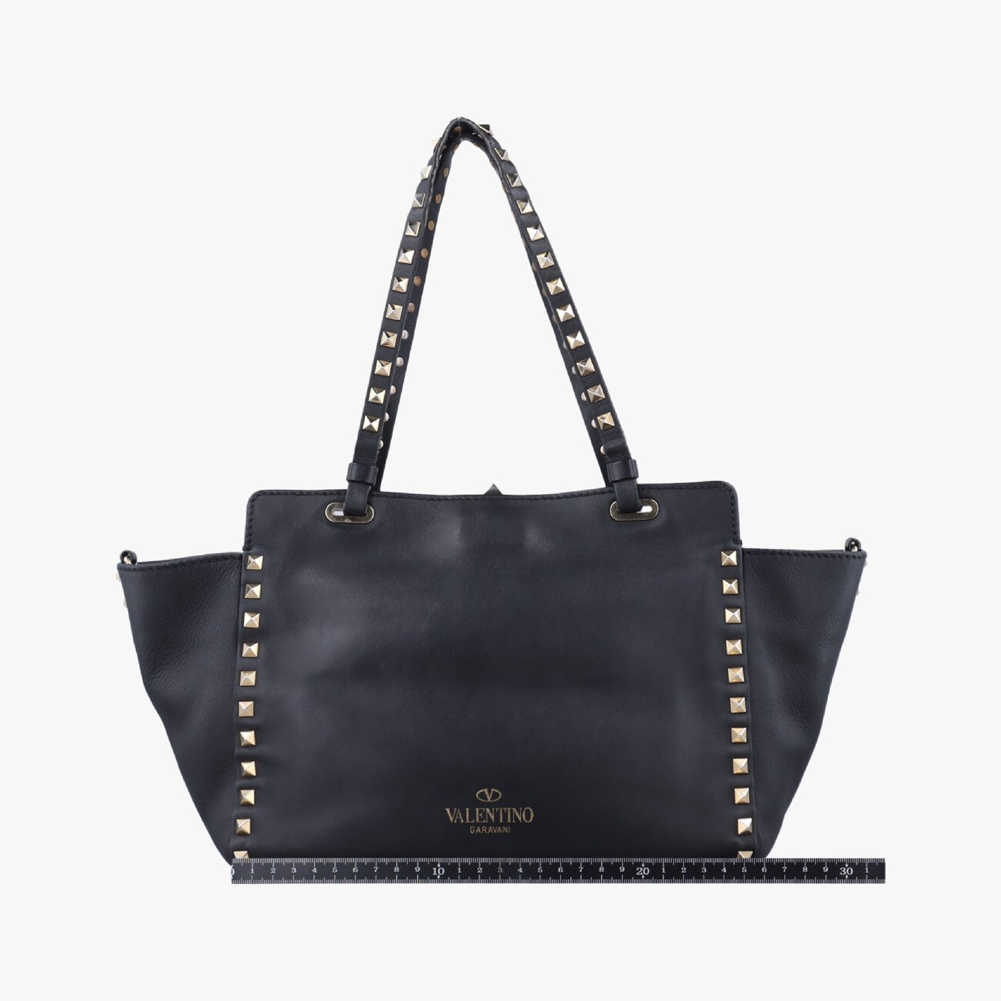 VALENTINO Rockstud Black Leather Shoulder Bag