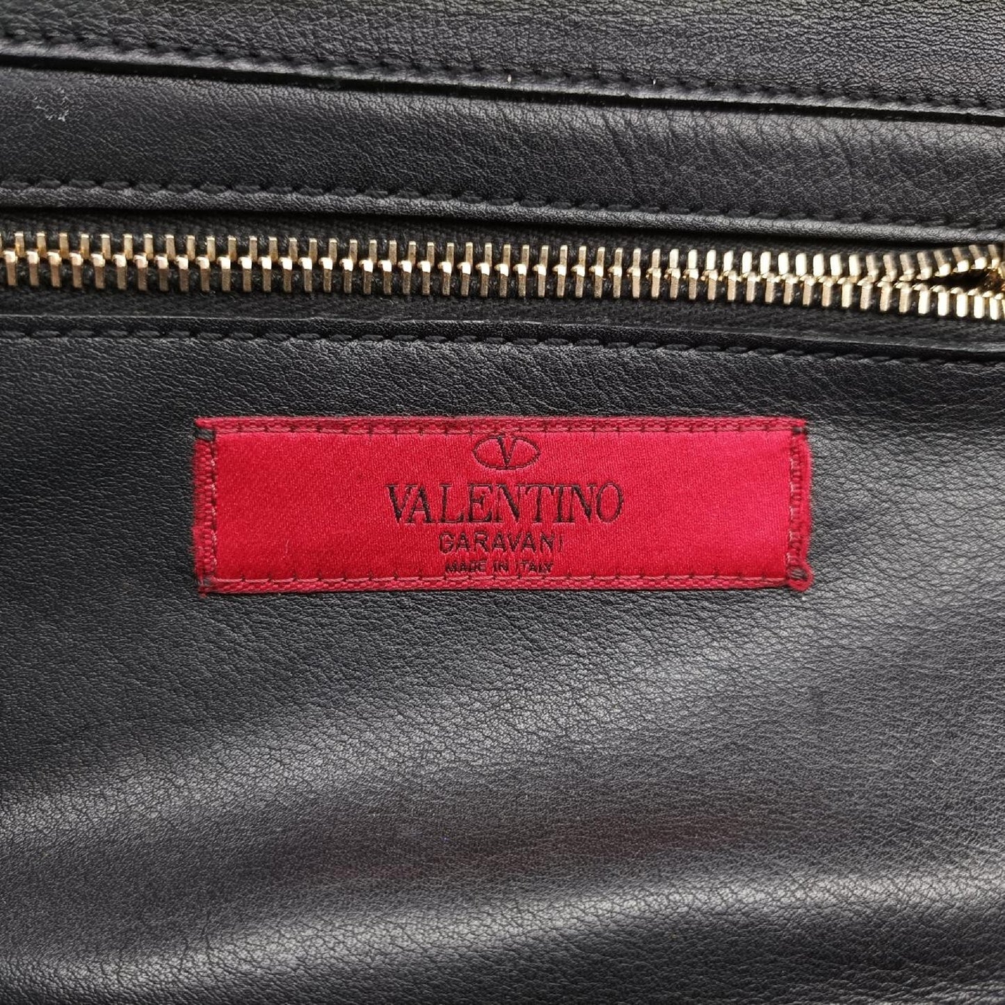 VALENTINO Rockstud Black Leather Shoulder Bag