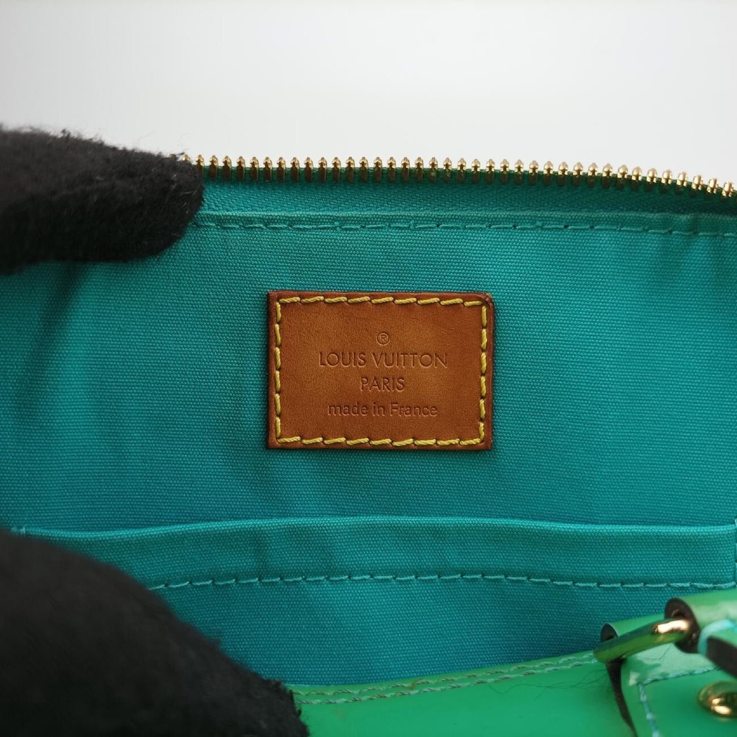 LOUIS VUITTON Alma BB Blue Lagon Vernis Shoulder Bag M91696SN0195