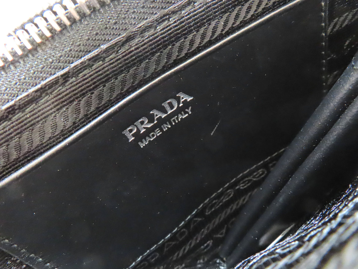 PRADA Leather 2-Way Mini Pouch Triangle Shoulder Bag