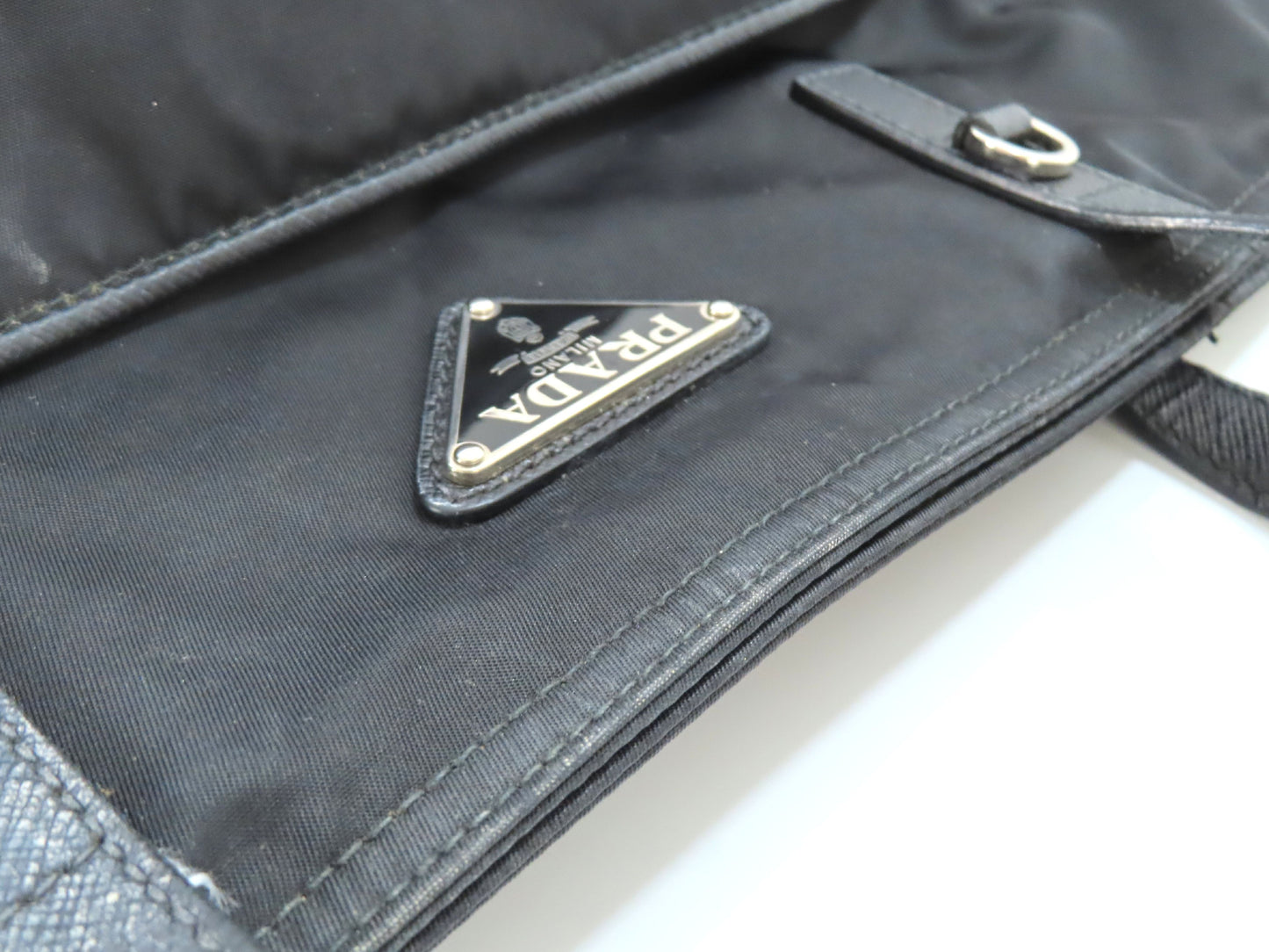 PRADA Tessuto x Leather Shoulder Bag Shoulder Bag