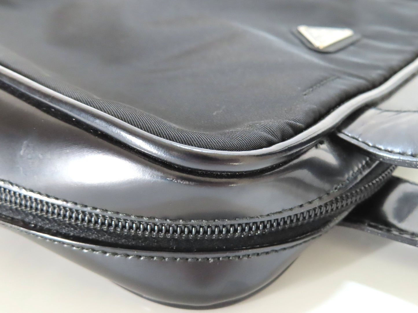 PRADA Tessuto x Leather Handbag Handbag