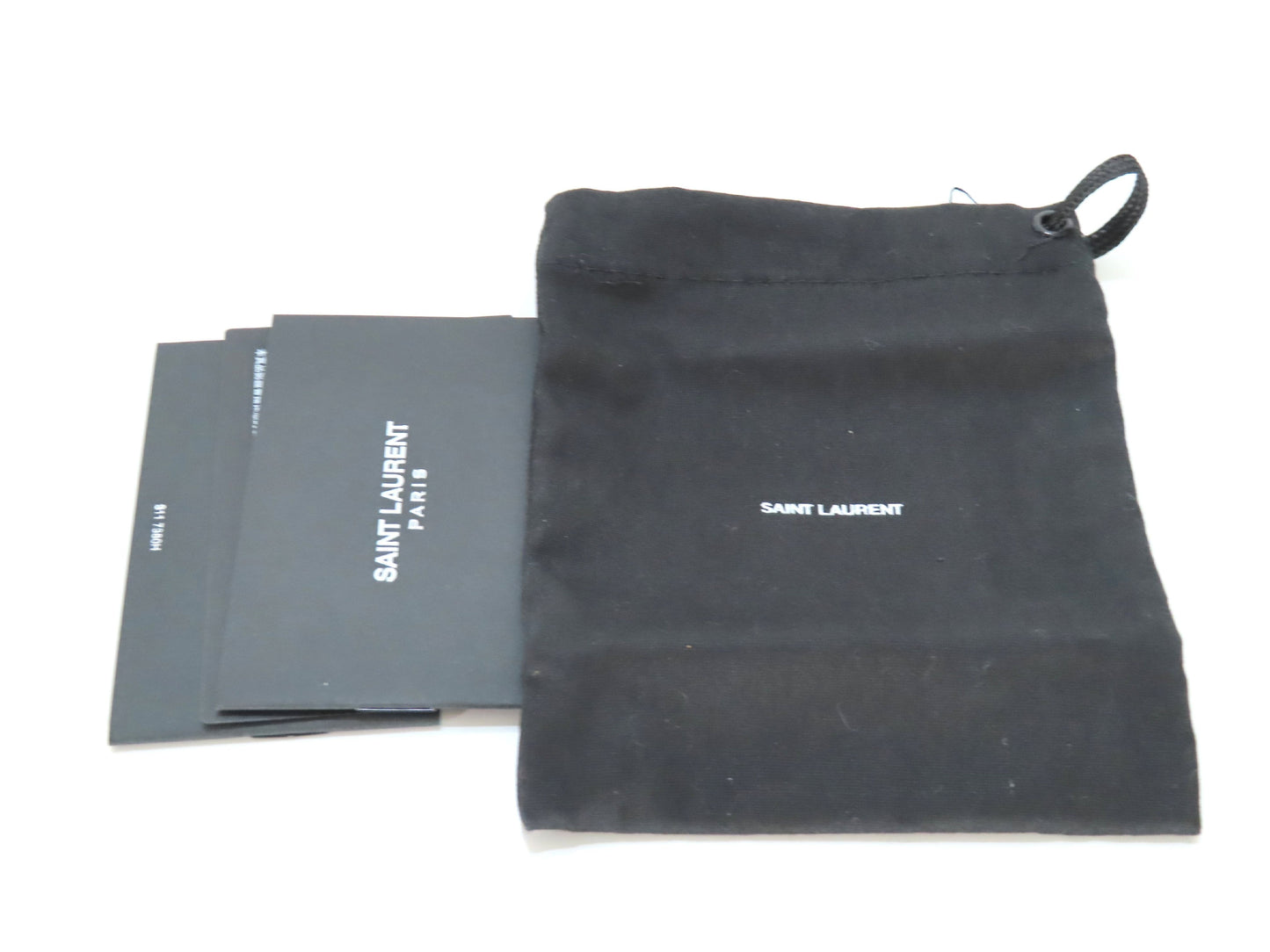 Yves Saint Laurent Logo Leather Tri-fold Wallet
