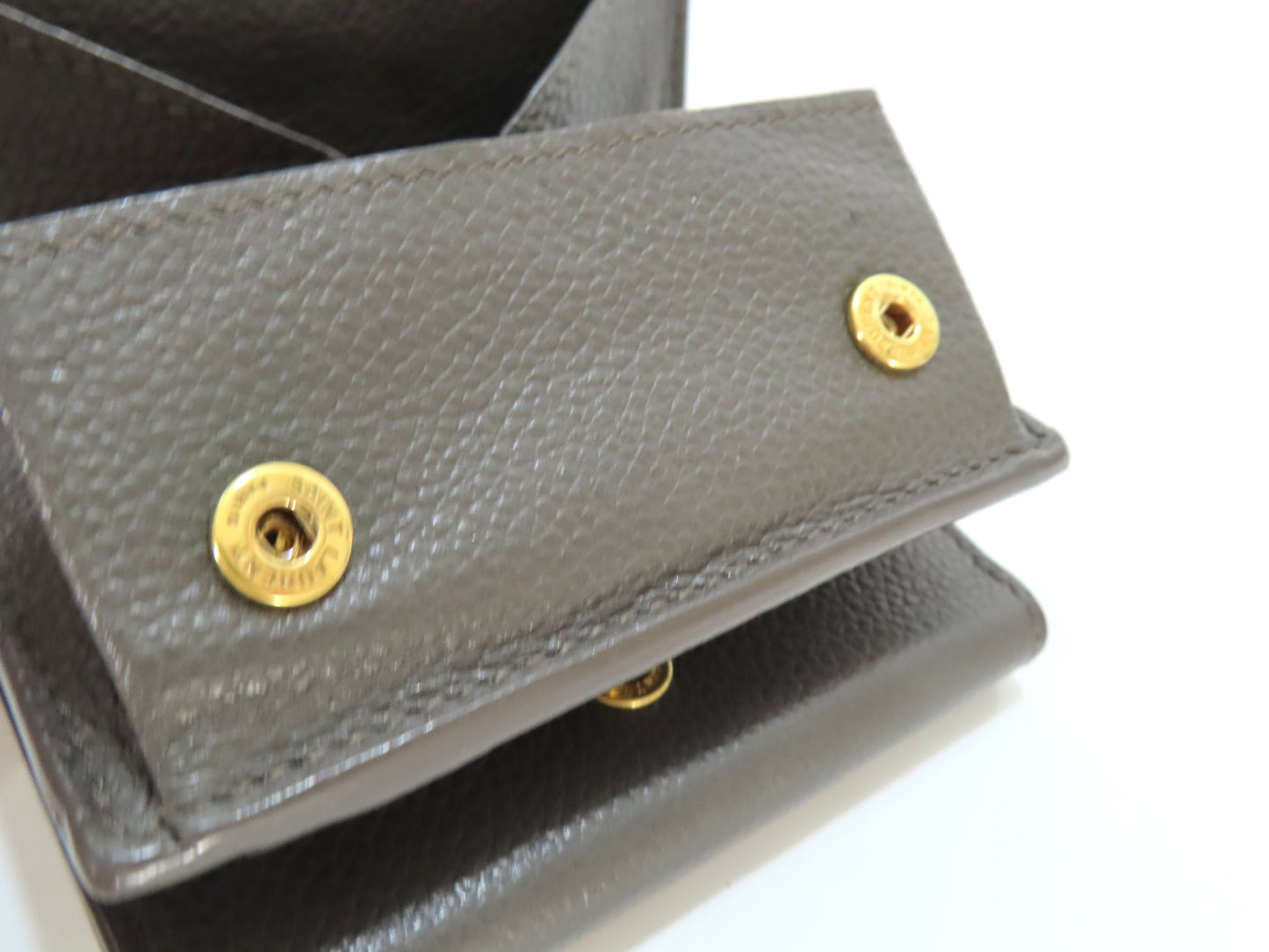 Yves Saint Laurent Logo Leather Tri-fold Wallet