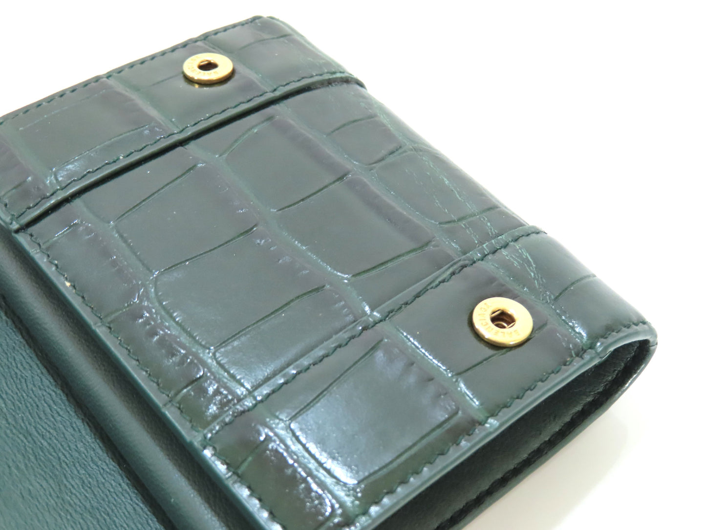 BALENCIAGA Leather Tri-fold Wallet