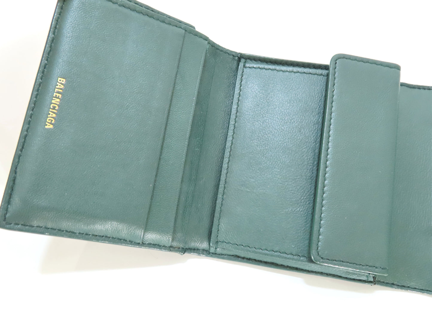 BALENCIAGA Leather Tri-fold Wallet