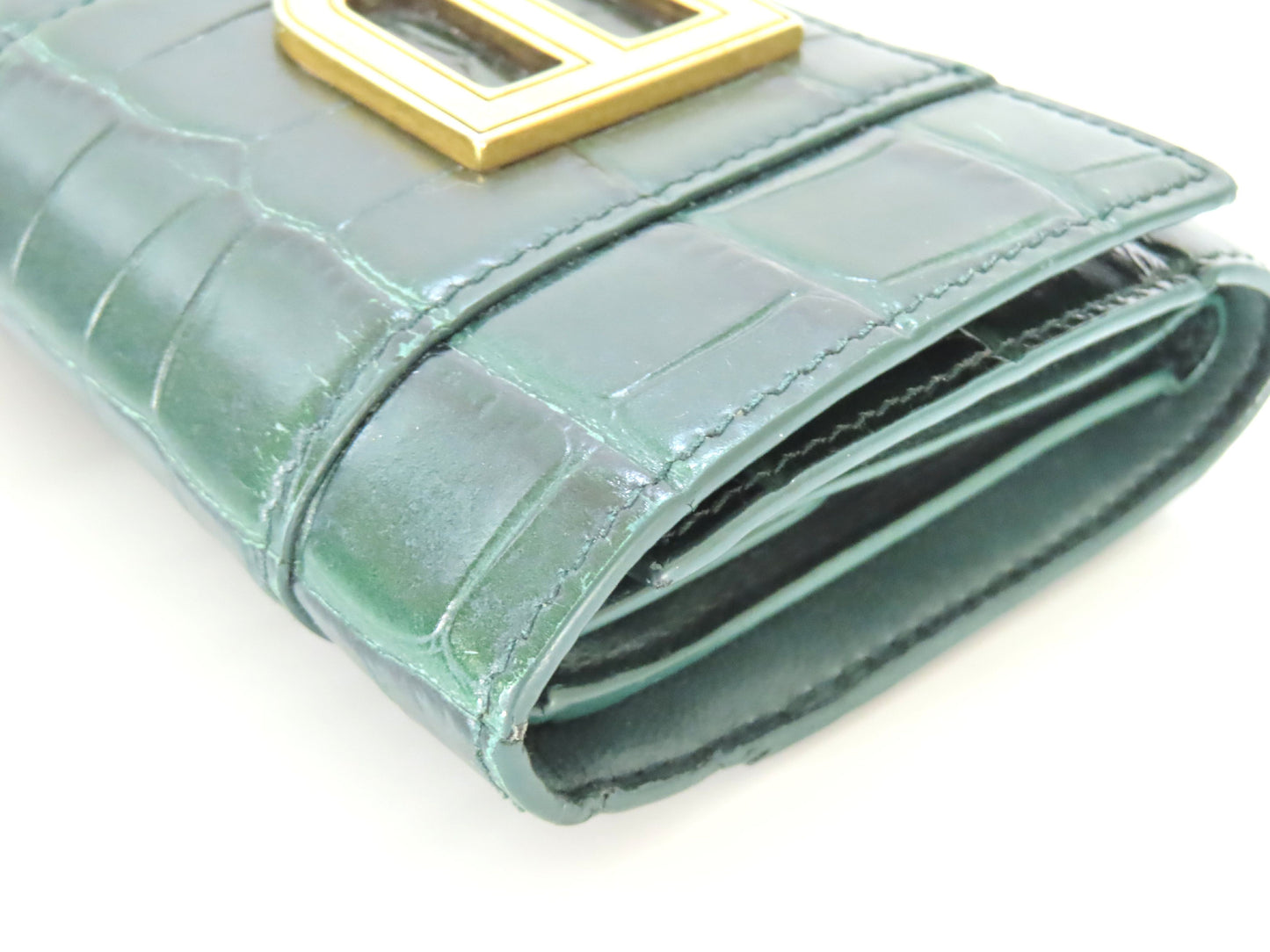 BALENCIAGA Leather Tri-fold Wallet