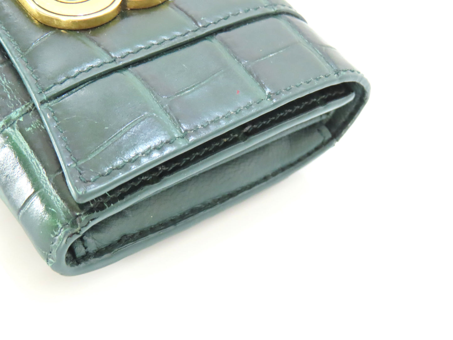 BALENCIAGA Leather Tri-fold Wallet