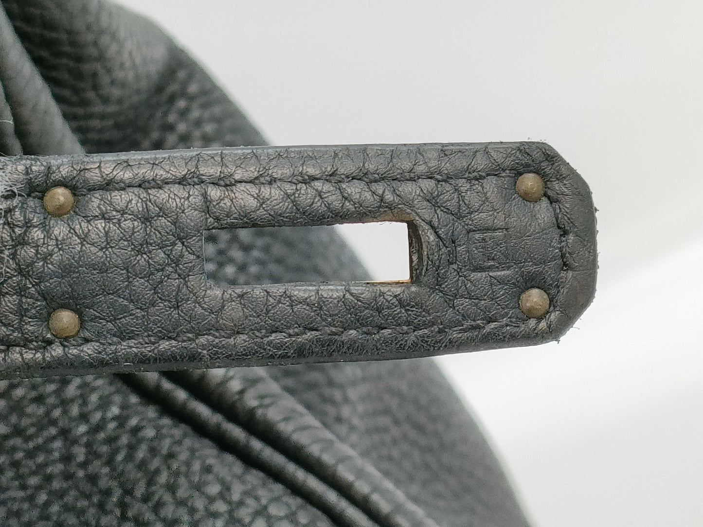 HERMES Birkin 35 Black GD Hardware Togo □L Stamp Handbag