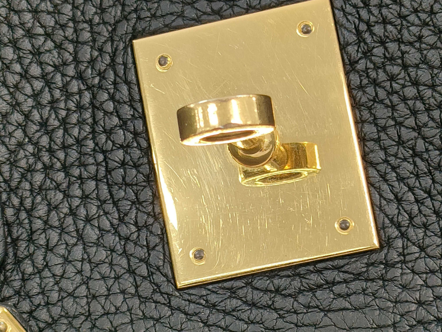 HERMES Birkin 35 Black GD Hardware Togo □L Stamp Handbag