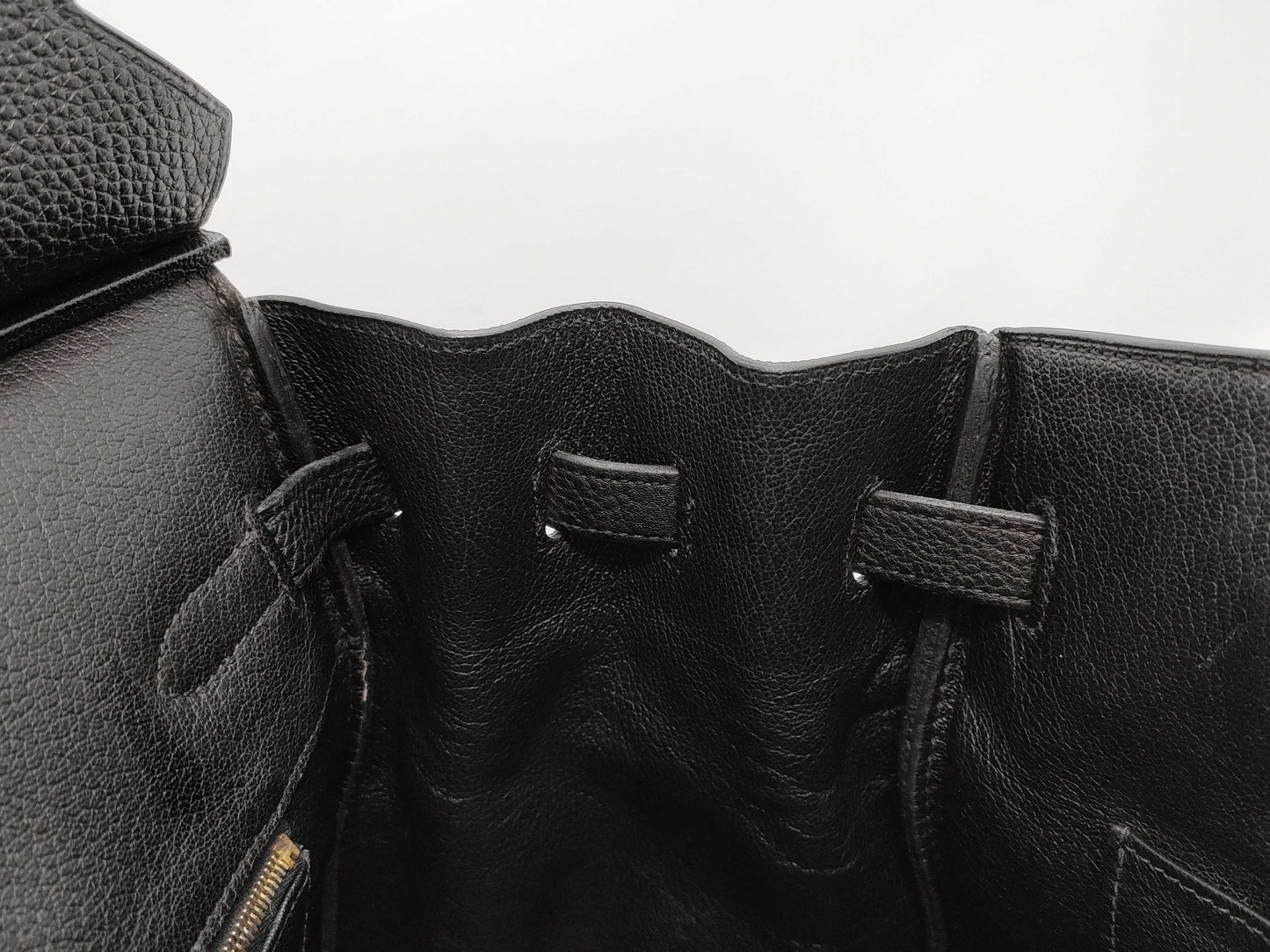 HERMES Birkin 35 Black GD Hardware Togo □L Stamp Handbag