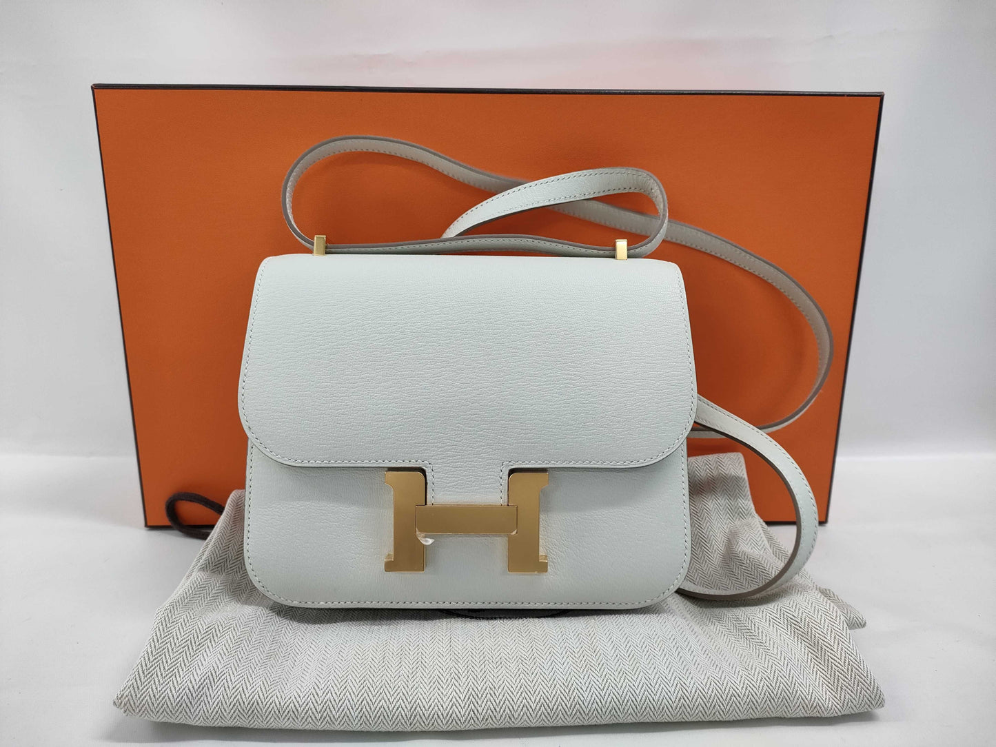 HERMES Constance 3 Mini Verso Double Stamp Chevre Gold Hardware Constance 23 Miroir Shoulder Bag