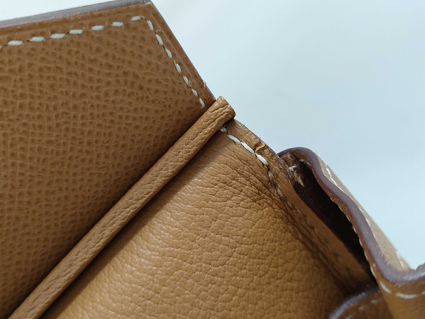 HERMES Birkin 35 Epson □I Stamp Brown Handbag